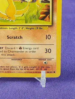 1999 Pokemon Base Set Charmander (46/102) Rare Card - Image 4