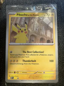 Pikachu At The Museum Oversized Pokemon Card - Image 1