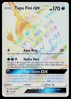 Pokemon Card - Tapu Fini GX Burning Shadows 152/147 Secret Rare - Image 1