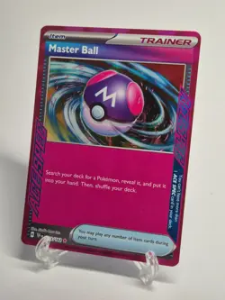 Master Ball 153/162 ACE SPEC Holo Trainer Item Pokemon Card - Temporal Forces - Image 1