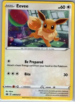 Eevee SWSH212 Holo SWSH: Sword & Shield Promo Cards - Pokemon Card - NM - Image 1