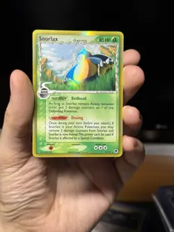 Pokemon TCG Snorlax Dragon Frontiers Holo Rare Card 10/101 - Image 1