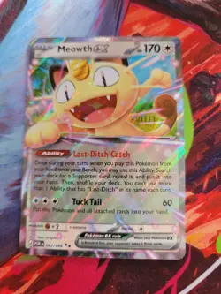 Pokemon Meowth EX 062/088 POR: Basic Rare Holo Card HP 170 - Image 1