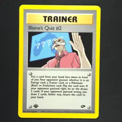 Blaine's Quiz #2 111/132 - 1st Edition Gym Challenge - Pokemon Card - Image 1