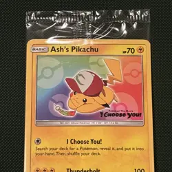 Pokemon TCG Ash’s Pikachu SM108 Sealed Black Star Promo Card - Image 2