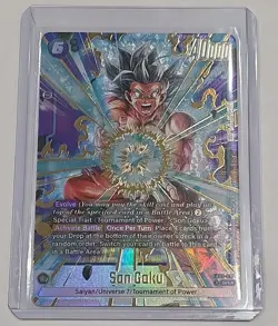 Son Goku FB09-037 Alternate Art Dual Evolution Dragon Ball Card English Fusion - Image 1