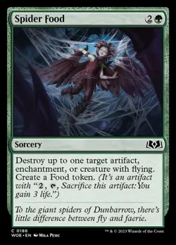 MTG Magic the Gathering Spider Food (186/475) Wilds of Eldraine NM - Image 1