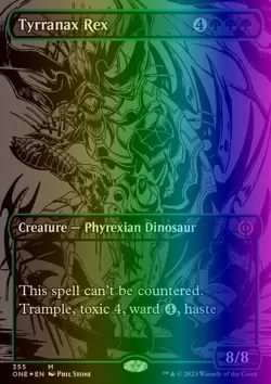 MTG Magic the Gathering Tyrranax Rex (355/530) Phyrexia All Will Be One LP FOIL - Image 1