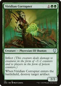 MTG Viridian Corrupter (113/208) Phyrexia All Will Be One Commander LP - Image 1