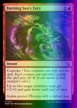 MTG Burning Sun's Fury (133/548) March of the Machine NM FOIL - Image 1