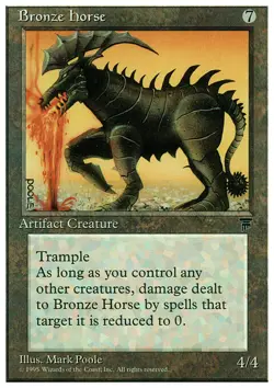 MTG Magic the Gathering Bronze Horse (96/125) Chronicles HP - Image 1