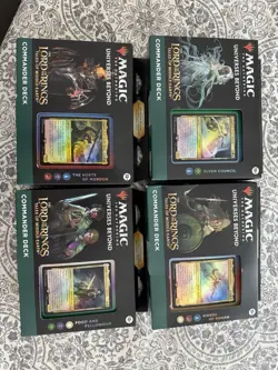 Lord of the Rings MTG Commander Deck Set – 4 Deck Set – SEALED - NM 195166205052 - Image 1