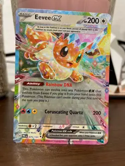Pokemon TCG Eevee ex 075/131 Sv: Prismatic Evolutions Holo Card NM - Image 1