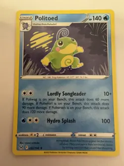 Politoed 032/196 Lost Origin Rare NM Pokemon Card TCG - Image 1
