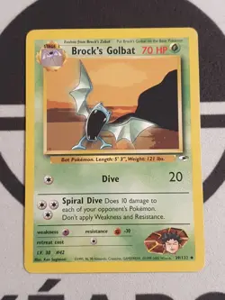 Brock's Golbat 39/132 Gym Heroes Set Pokemon Karte TCG Pokemon Rockos - Image 3