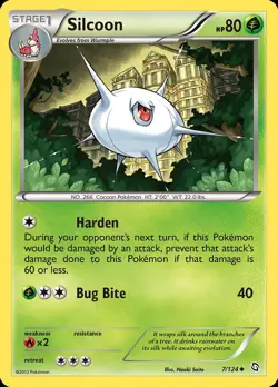 Pokemon Silcoon (7/129) Dragons Exalted LP - Image 1