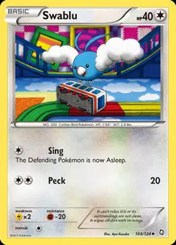 Pokemon Swablu (104/129) Dragons Exalted LP - Image 1