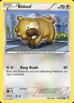 Pokemon Bidoof (106/129) Dragons Exalted LP - Image 1