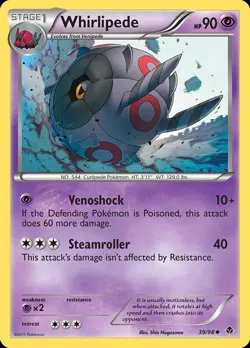 Pokemon Whirlipede (39/100) Emerging Powers LP - Image 1