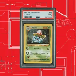 1999 POKEMON GAME BASE SET UNLIMITED #30 IVYSAUR PSA 9 MINT - Image 1