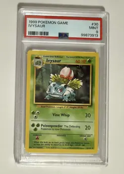 1999 POKEMON GAME BASE SET UNLIMITED #30 IVYSAUR PSA 9 MINT - Image 3