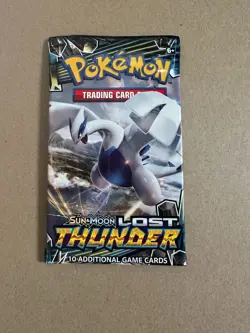 POKEMON SUN & MOON LOST THUNDER SEALED BOOSTER PACK - LUGIA ARTWORK Fast Ship 820650804557 - Image 1