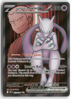 Pokemon Team Rocket's Mewtwo ex 213/182 Ultra Rare 2025 SV10: Destined Rivals - Image 1