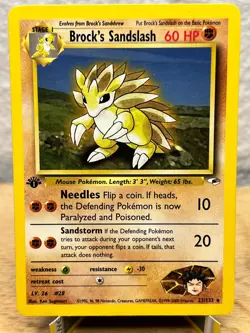 Gym Heroes Brock's Sandslash 23/132 Rare Pokemon 1st Edition NM/LP - Image 1