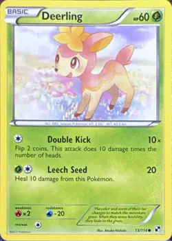 Deerling 13/114 Common Black & White Pokemon Near Mint - Image 1