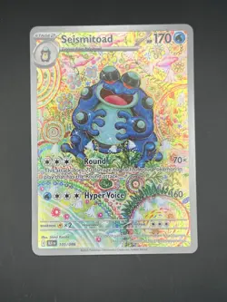 2025 POKEMON BLACK BOLT ILLUSTRATION RARE IR SEISMITOAD #105 FULL ART MINT - Image 1