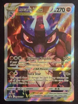 2023 POKEMON SWSH291 BLACK STAR PROMO FULL ART/LUCARIO VSTAR CROWN ZENITH , L.2 - Image 1