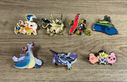 Pokemon Collector Enamel Pin Lot x8 - Charizard - Snorlax & Lapras - Necrozma - Image 1
