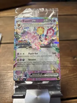 Pokemon Prismatic Evolutions Espeon ex 034/131 Surprise Box Stamped Sealed - Image 1