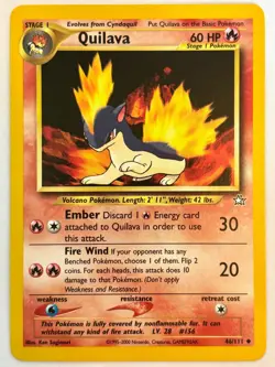 Quilava 46/111 Neo Genesis 2000 Pokemon M/NM Unlimited Pack to Sleeve - Image 1