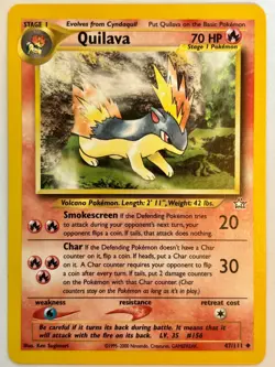 Quilava 47/111 Neo Genesis 2000 Pokemon M/NM Unlimited Pack to Sleeve - Image 1