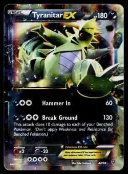 Tyranitar EX 42/98 Holo EX Rare Ancient Origins Pokemon HP - Image 1