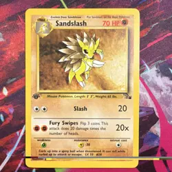 Pokemon Sandslash 1st Edition Fossil Regular Uncommon 41/62 Stage 1 70 HP ENG - Image 1