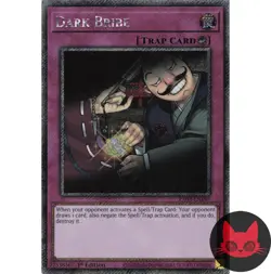 Yugioh Dark Bribe RA03-EN187 Platinum Secret Rare 1st Edition NM - Image 1