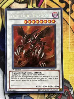 Void Ogre Dragon PRC1-EN021 Secret Rare 1st Edition LP Yu-Gi-Oh - Image 1