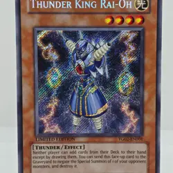 Yu-Gi-Oh Thunder King Rai-Oh YG02-EN001 Limited Ed GX 2 Promo Secret Rare LP - Image 3
