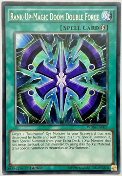 WIRA-EN027 Rank-Up-Magic Doom Double Force - Rare 1st Edition Near Mint YuGiOh - Image 1