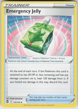 Pokemon Emergency Jelly 155/195 SWSH12: Silver Tempest Uncommon NM - Image 1