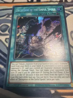 Yugioh Deception of the Sinful Spoils Prismatic Secret Rare MP25-EN113 - Image 1