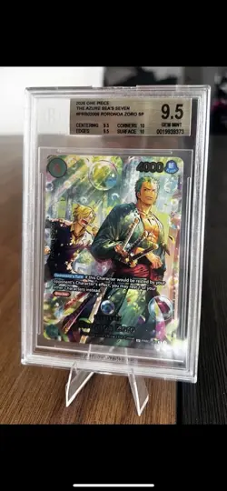 One Piece Roronoa Zoro SP The Azure Sea's Seven PRB02-006 Beckett 9.5 Gem Mint - Image 1