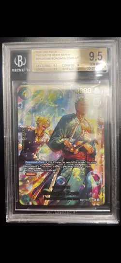 One Piece Roronoa Zoro SP The Azure Sea's Seven PRB02-006 Beckett 9.5 Gem Mint - Image 4