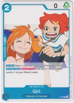 Girl P-096 Promo OP14 Pre-Release NM One Piece TCG English - Image 1