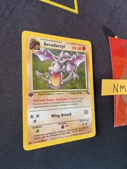 Pokemon Aerodactyl #1/62 Holo Rare Fossil 1st Edition🔥PSA Grade🔥233💎NM ++💎 - Image 2