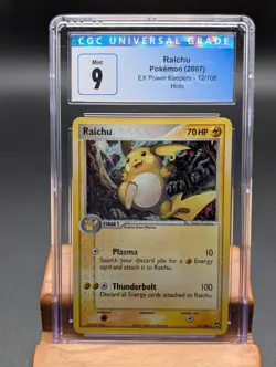 2007 Pokemon EX Power Keepers Raichu Holo #12 CGC Mint 9 - Image 1
