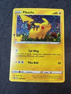 Pikachu SWSH039 General Mills Black Star Promo 25th Anniversary Pokemon - Image 1