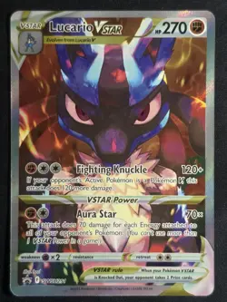2023 POKEMON SWSH291 BLACK STAR PROMO FULL ART/LUCARIO VSTAR CROWN ZENITH , L.3 - Image 1